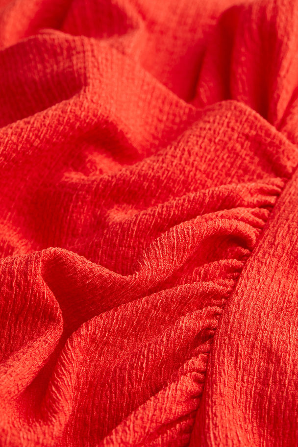 H&M Drapiertes Jerseykleid Rot
