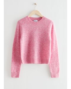 Wool Knit Sweater Pink
