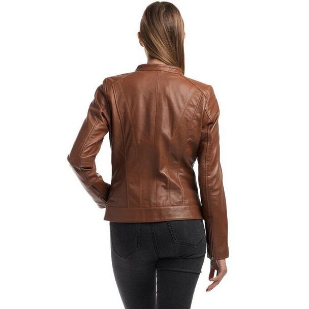 Chyston Leather Jacket Celeste