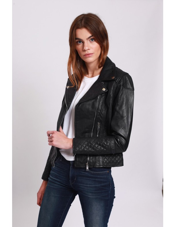 Le Temps des Cerises Leather Jacket Lexia