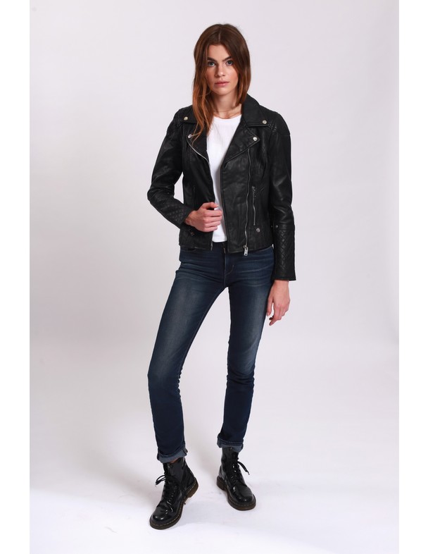Le Temps des Cerises Leather Jacket Lexia