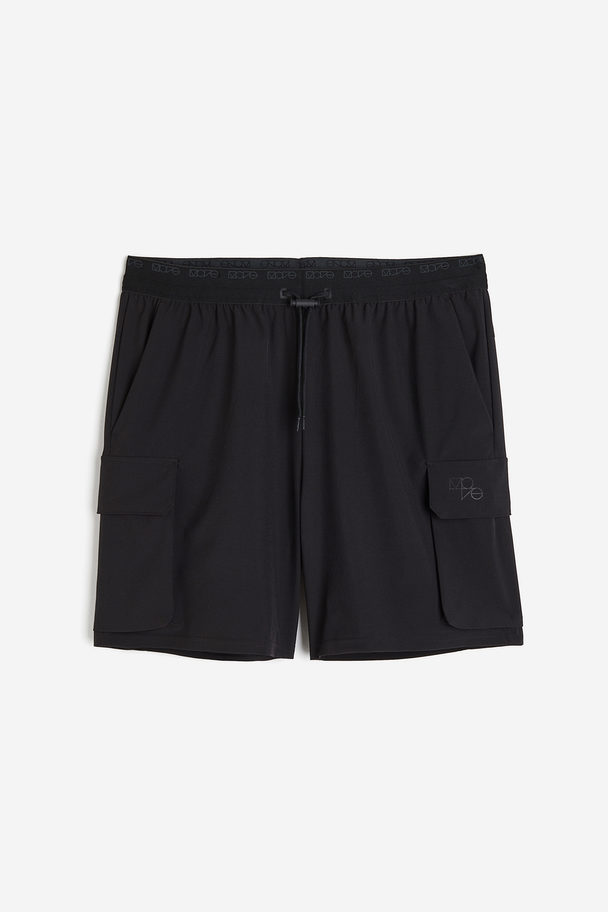 H&M Drymove™ Cargotræningsshorts Sort