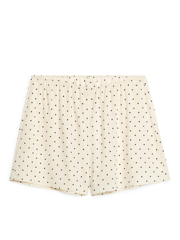 ARKET Shorts I Silkecrepe Hvit