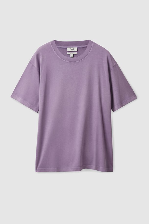COS Oversized-fit T-shirt Washed Lilac