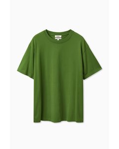 Oversized-fit Mid-weight T-shirt Olive Green