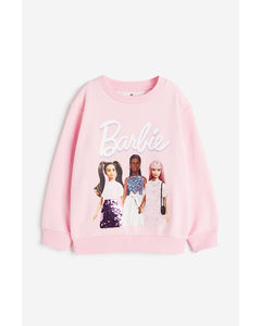 Printed Sweatshirt Light Pink/barbie