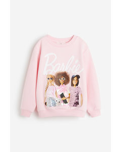 Printed Sweatshirt Light Pink/barbie