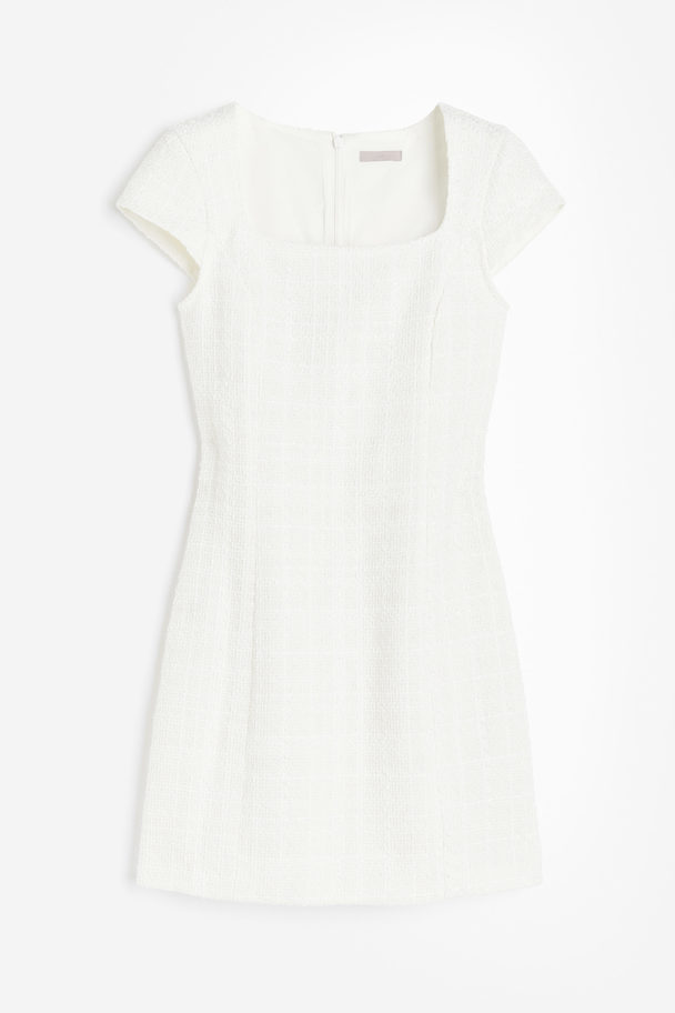 H&M Bouclé Dress White
