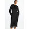 Organza-panelled Midi Dress Black