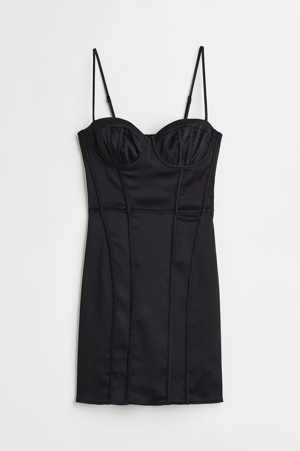 H&M Short Bodycon Dress Black