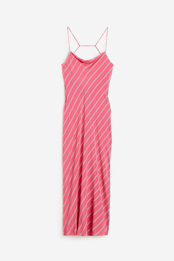 H&M Slip In-kjole Rosa/stripet