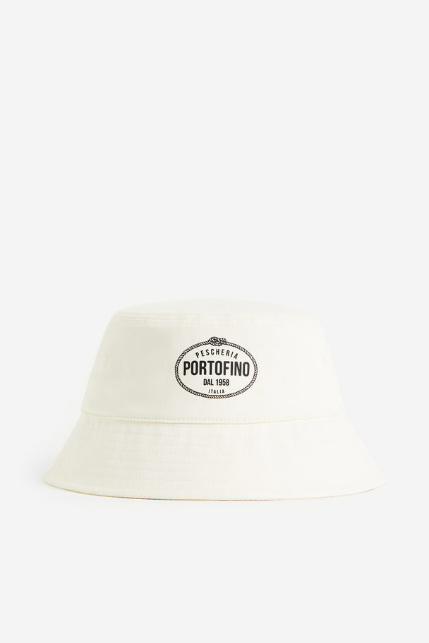 H&M Cotton Bucket Hat Cream/portofino