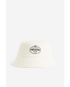 Bucket Hat aus Baumwolle Cremefarben/Portofino