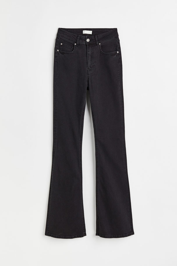 H&M Flared High Jeans Dark Grey