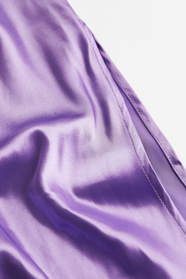 H&M Satin Slip Dress Purple
