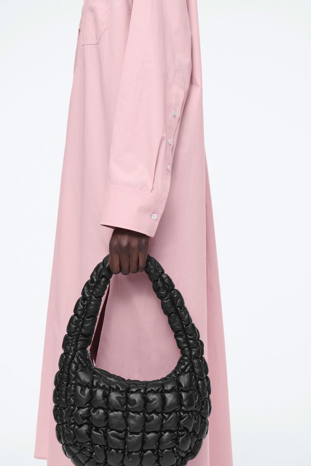 COS Collared Midi Shirt Dress Pink