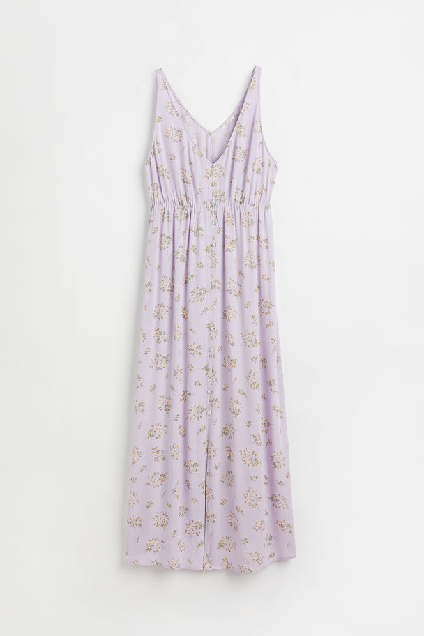H&M Mama V-neck Dress Light Purple/floral