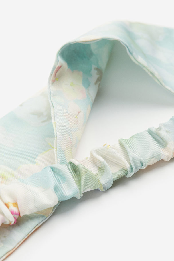 H&M Patterned Hairband Light Blue/floral