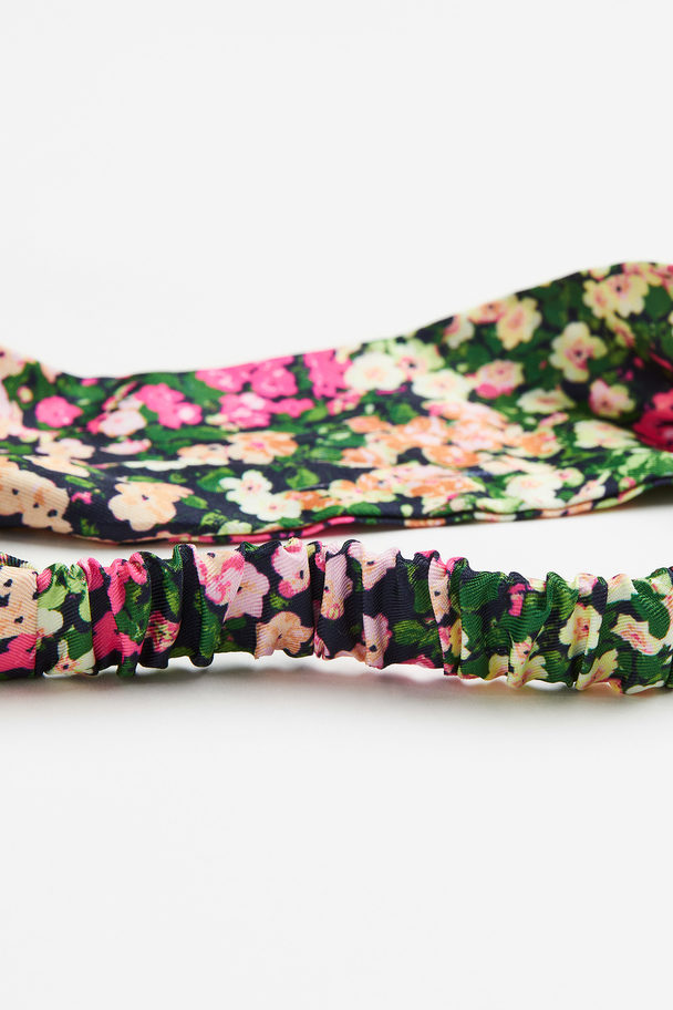 H&M Patterned Hairband Black/floral