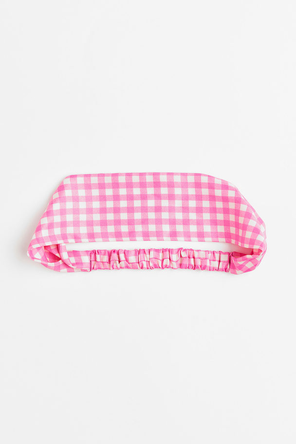 H&M Patterned Hairband Pink/checked