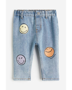 Bedruckte Jeans Denimblau/SmileyWorld®