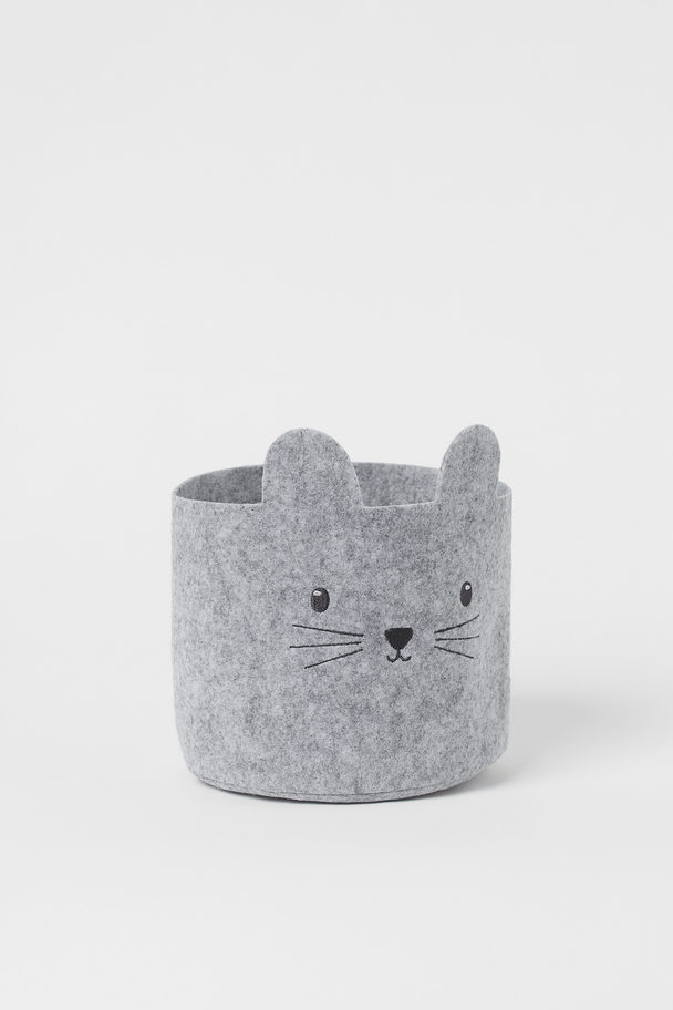 H&M HOME Vilten Opbergmandje Grijs/muis