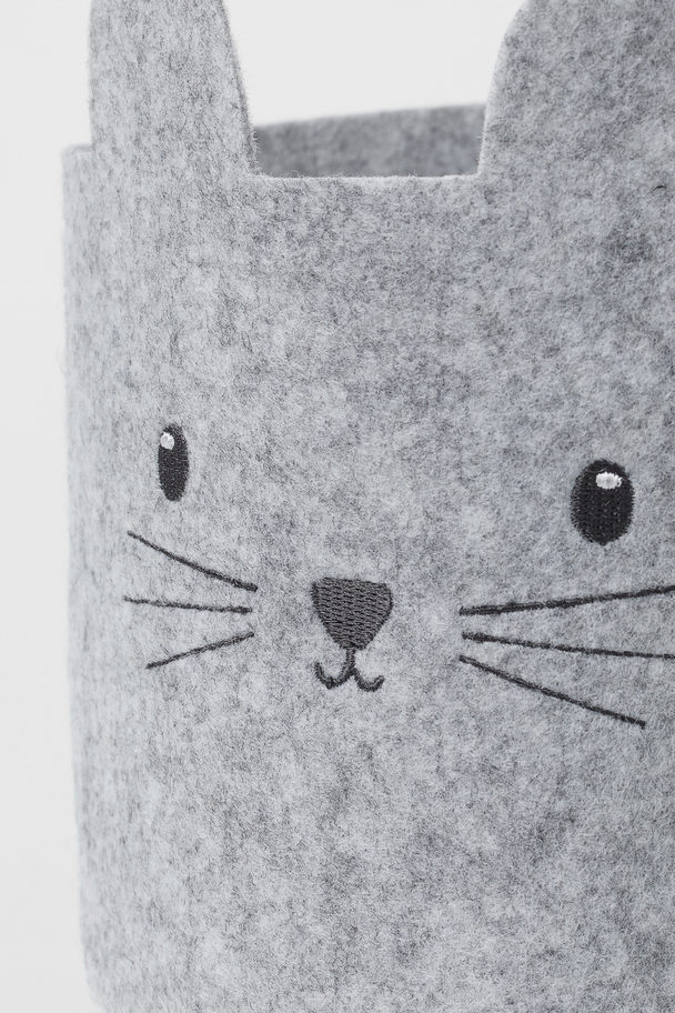 H&M HOME Vilten Opbergmandje Grijs/muis