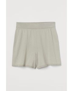 Knitted Cashmere-blend Shorts Beige