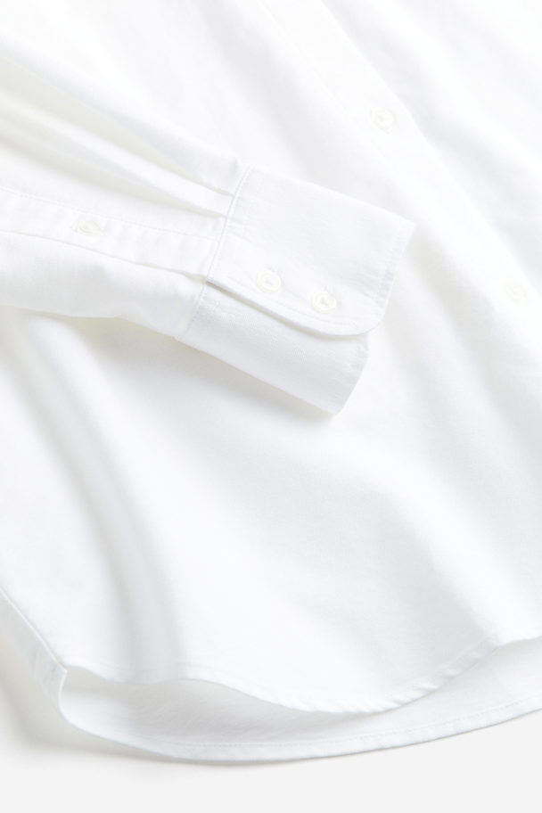 H&M Oversized Oxford Shirt White