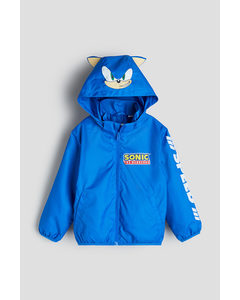 Printed Windbreaker Bright Blue/sonic The Hedgehog