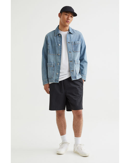H&M Relaxed Fit Cotton Shorts Black