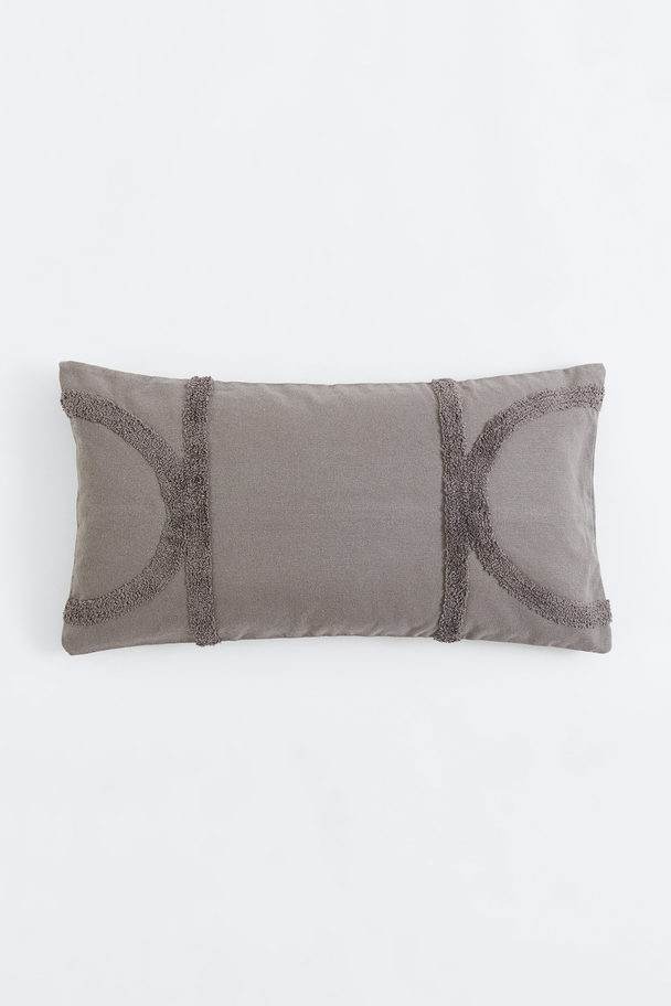 H&M HOME Tufted Cotton Cushion Cover Grey
