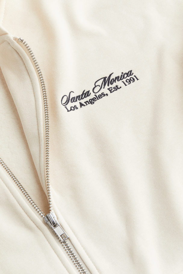 Text-motif Hoodie Cream/santa Monica Cream/Santa Monica - For 15