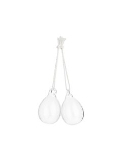 Glass Eggs Set Of 2 Clear