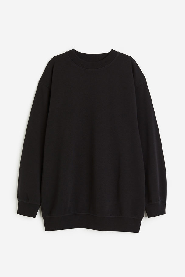 H&M Oversized Sweatshirt Schwarz