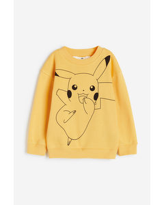 Printed Sweatshirt Yellow/pokémon