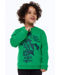 Sweatshirt Med Tryk Grøn/ninjago