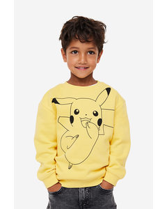 Printed Sweatshirt Yellow/pokémon