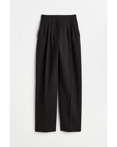 High-waisted Tailored Trousers Black