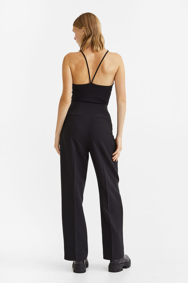H&M High-waisted Tailored Trousers Black