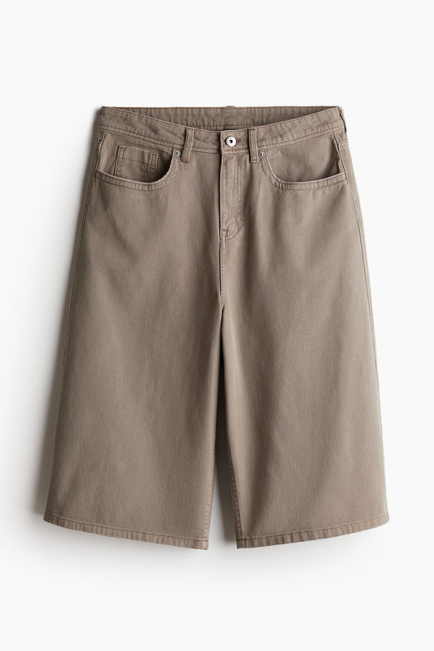 H&M Knielange Twillshorts Greige