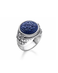 Ring Ethno Totenköpfe blau TR2204-534-1