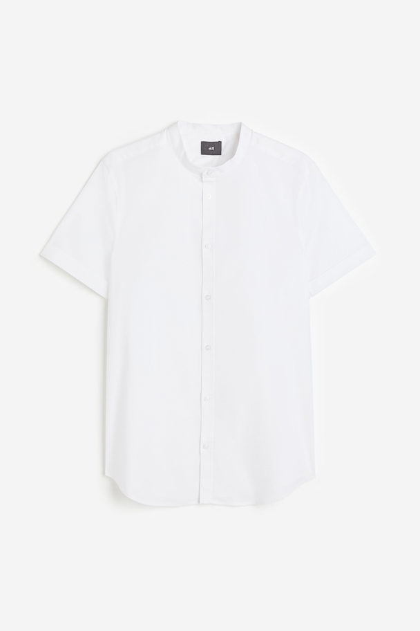 H&M Cotton Shirt Muscle Fit White