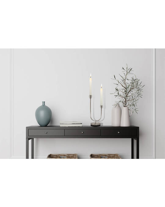 360Living Candleholder Clarice 225 Silver / Black