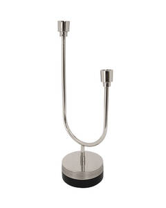 Candleholder Clarice 225 silver / black