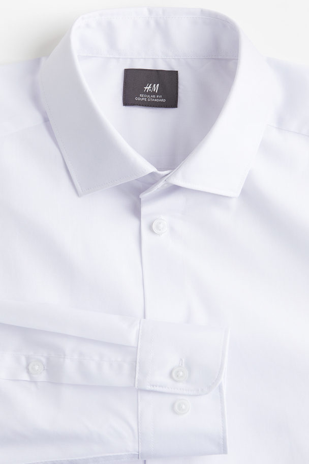H&M Coolmax® Regular Fit Shirt White
