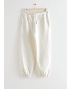Relaxed Drawstring Trousers White