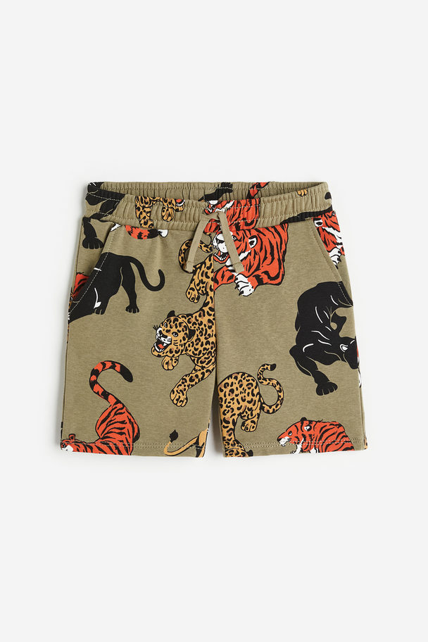 H&M Pull-on-Shorts Khakigrün/Tiger