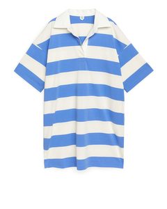 Oversized Rugby Dress Blue/white