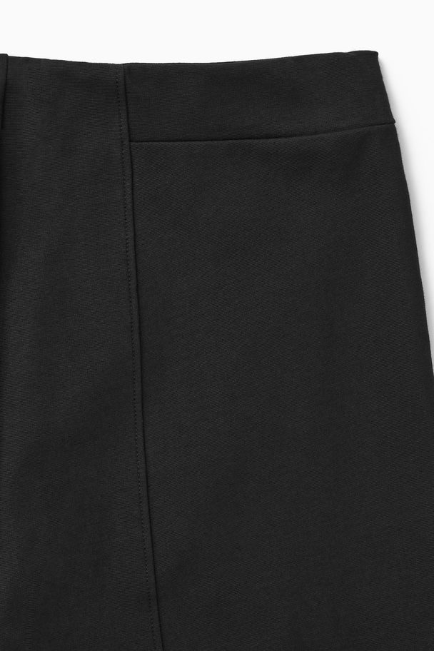 COS Pintucked Kick-flare Trousers Black